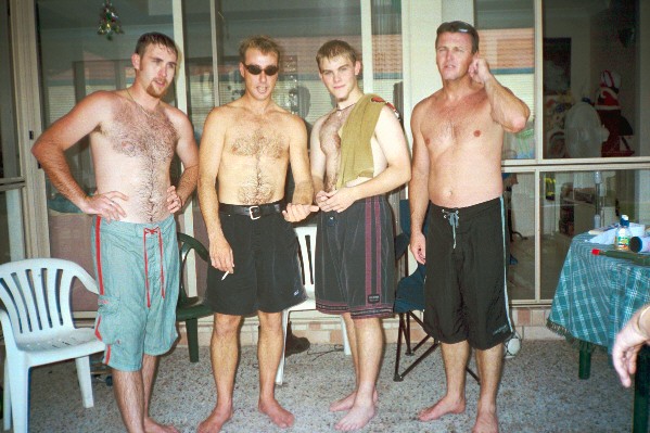 Teens at a pool party; Actual size=240 pixels wide